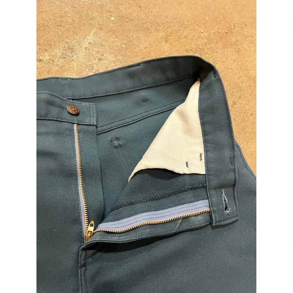 Vintage Levi's Chino Pants Mens 34x30 Teal‎ Mid Rise Bootcut Leg Western Casual